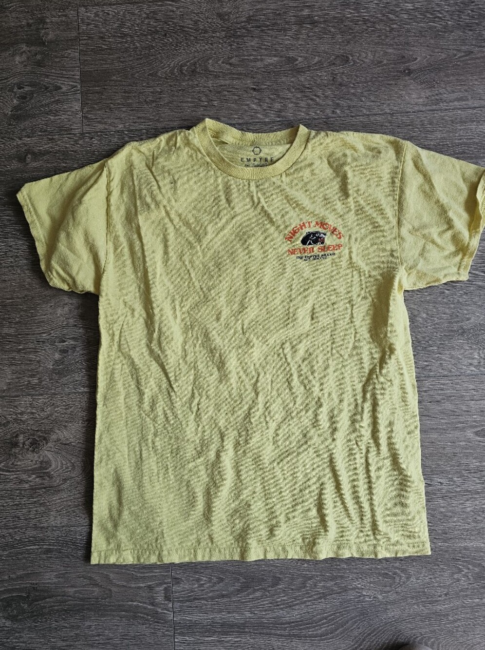 Empyre Yellow Kids Graphic Tee with Small Front Logo